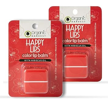 Organic Harvest Red Lip Balm For dry & Chapped Lips, Parabens & Sulphate Free - 10gm (Pack of 2)