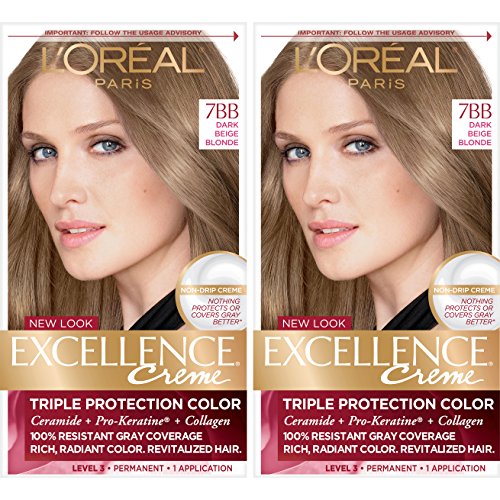 L'Oreal Paris Excellence Creme Permanent Hair Color, 7BB Dark Beige