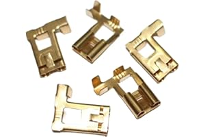50Pcs 7.8mm Curved Crimp Spade Terminal Connection 7.8 mm Flag Copper Terminals Adaptor Connector Car Auto Boat Modified Part