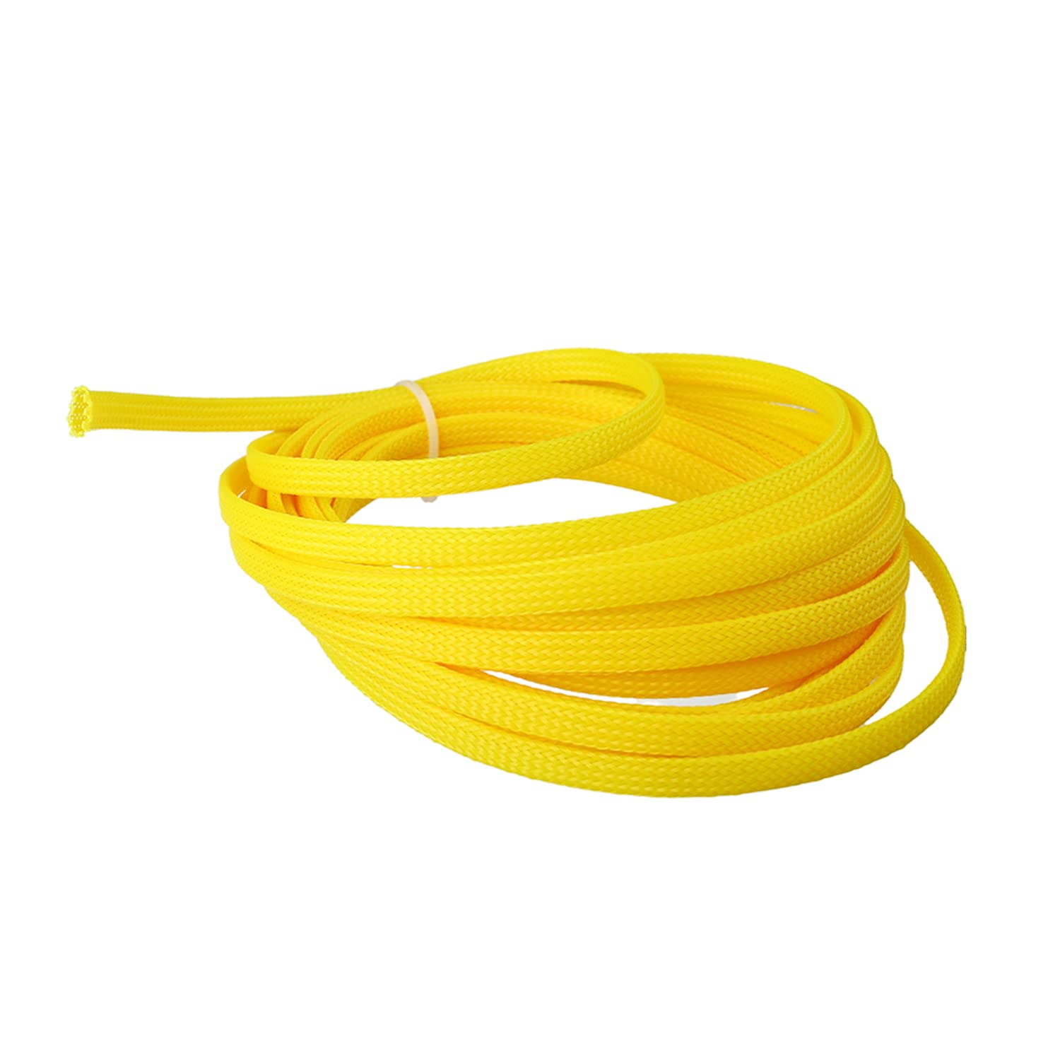 Othmro 1pc Cable Management Sleeve, Braided Cable Tidy, Cord Cover Wire Hider, 5m Cable Organizers Wire Tidy for TV/PC USB Cable, Yellow (Width:6mm)