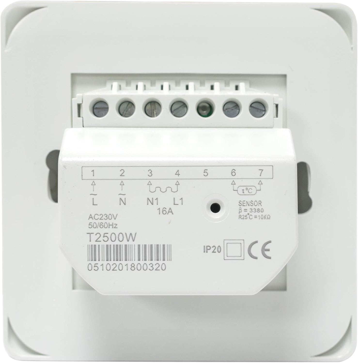 Underfloor Heating Manual Thermostat. Simple to use! Suitable for almost all electric underfloor heating systems. 16Amp - Image 4