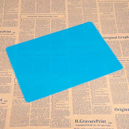 Resin Molds Silicone Sheets, 4 Pcs Large Flexible Silicone Sheet for Liquid Resin Jewelry Casting Craft Molds, Keep Desk Clean (Blue)