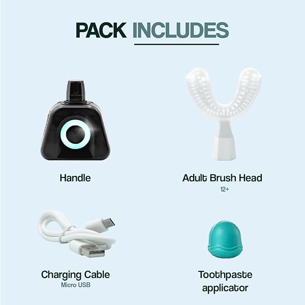 Y-BRUSH NYLONBLACK 2024 – ELECTRIC TOOTHBRUSH – Y-SHAPED BRUSH – INNOVATION AWARDS AT CES 2023-3 MONTHS BATTERY LIFE – ADULT – CLINICALLY PROVEN