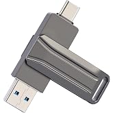 Skiddrive 512GB USB Flash Drive, Dual USB-A and Type-C Thumb Drive | Photo stick, 2-in-1 external storage for photos, videos and data backup, for Android phones, tablets, laptops and PCs
