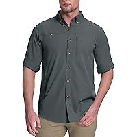 thumbnail image 2 of Little Donkey Andy Men's UPF 50+ UV Protection Shirt, Long Sleeve Fishing Hiking Shirt Light Khaki Xxl 2 of 11