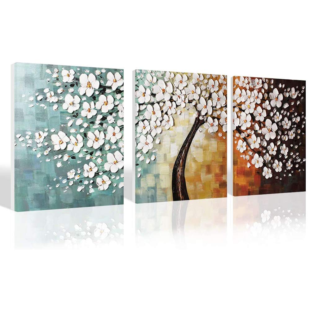 Loboo Idea Living Room Canvas Wall Decor Art, Pachira Macrocarpa Tree Wall Decor Abstract Floral Paintings on Canvases Poster Paintings Artwork Gallery Collection Wrapped, Ready to Hang: 30x40cm