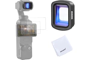 NEEWER 1.2X Blue Anamorphic Lens Compatible with DJI Osmo Pocket 3 Creator Combo Accessories, HD Optical Glass Magnetic Wides