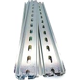 10 Pieces TS35/7.5 Slotted DIN Rail, 12" Long 35mm Wide 7.5mm High