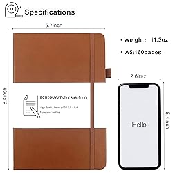 BGHEOUYV Notebook Journal, College Ruled Notebook