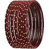Touchstone Indian red Maroon Bangles for Women Bollywood desi Jewelry Chunky Texture Alloy Metal Stones Bangle Bracelets chudiyan Set Bridal Wedding Guest Outfit Accessories.