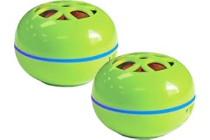 GRANDMAX Set of 2 Green Tweakers Teeny Portable Speaker - Comes with 3.5mm Audio Plug, Connects to iPod, iPhone and Most Popular Audio Devices - LED Light Rim with Charging Status Indication