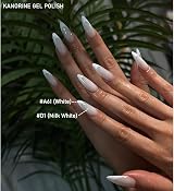 Kanorine Milky White Jelly Gel Nail Polish 10ml Soak-Off UV/LED Nude view 2