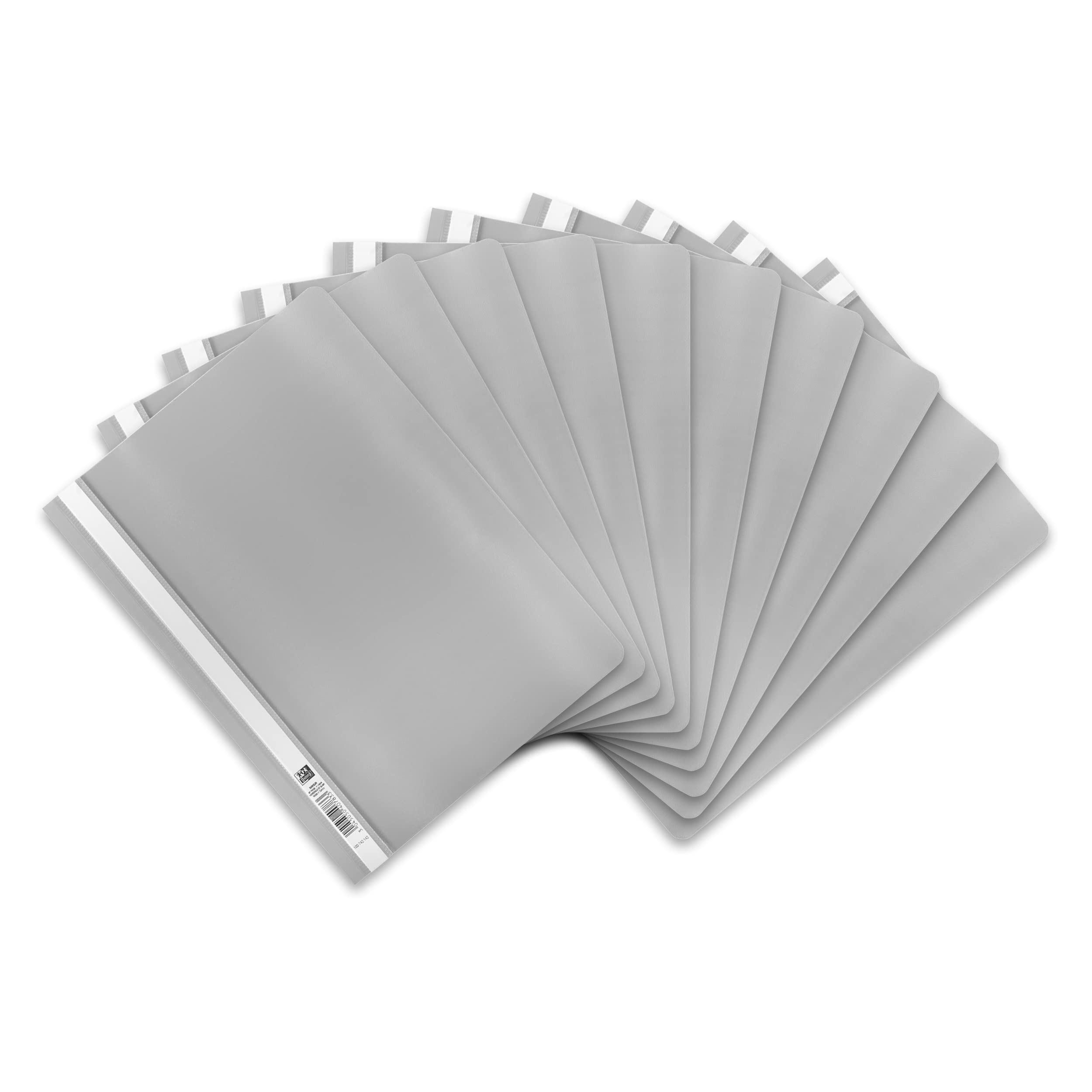 Elba 100742 File Folder A4 Pack of 10 Plastic for Modern 31 x 22,8 x 0,3 cm Grey