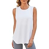 G4Free Racerback Workout Tank Tops for Women High Neck Athletic Long Tanks Fast Dry Sleeveless Pilates Running Shirts