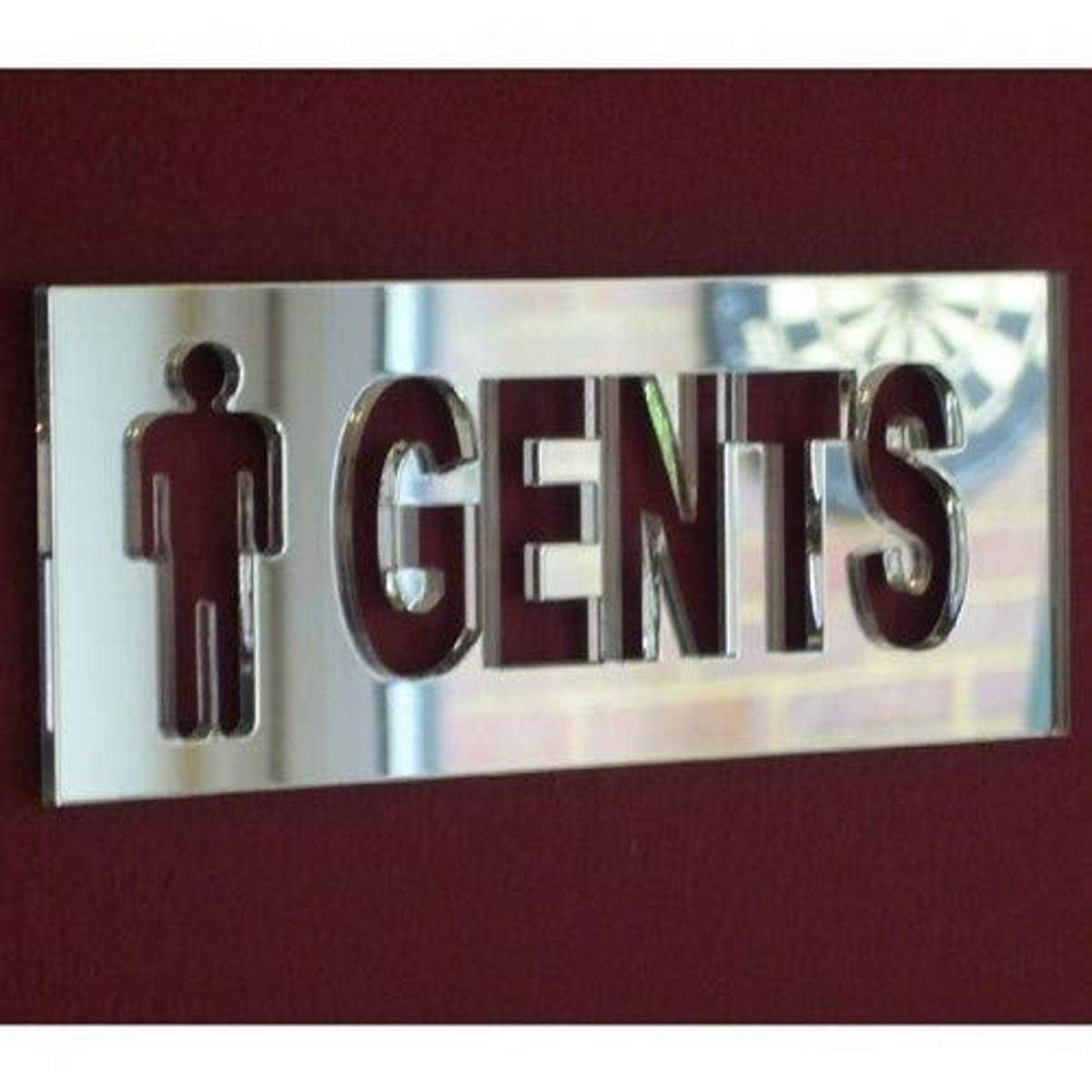 Sendmeamirror Gents Mirror Sign 20cm x 12cm