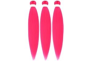 Leticia Pink Braiding Hair Pre stretched Kanekalon Human Braiding Hair Extension 26 inch