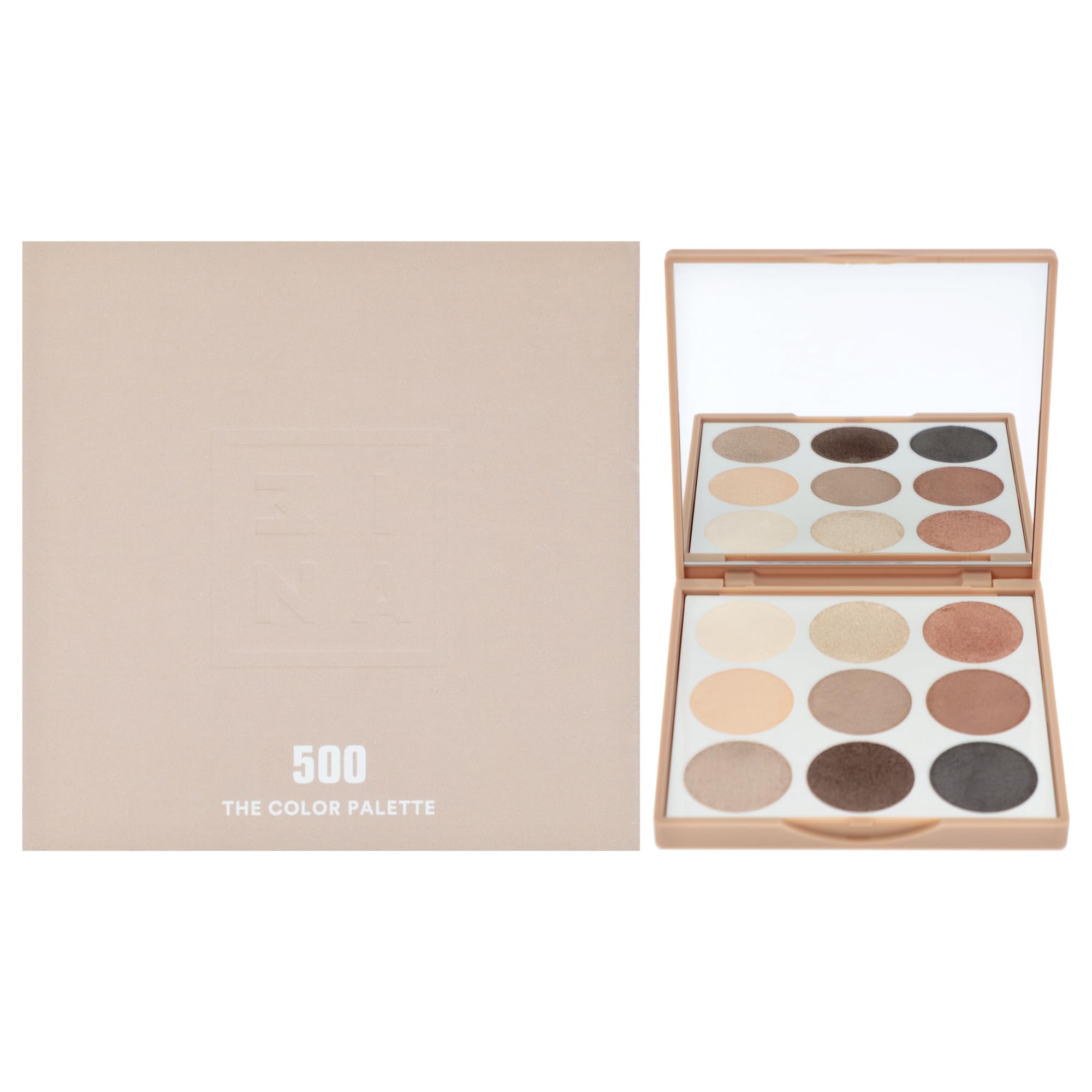 3INA MAKEUP - The Color Palette 500 - Multicolored Eyeshadow Palette with Buildable Longwearing Shades - Multicolour Eyeshadows with Satin Matte & Shimmer Finishes - Vegan - Cruelty Free