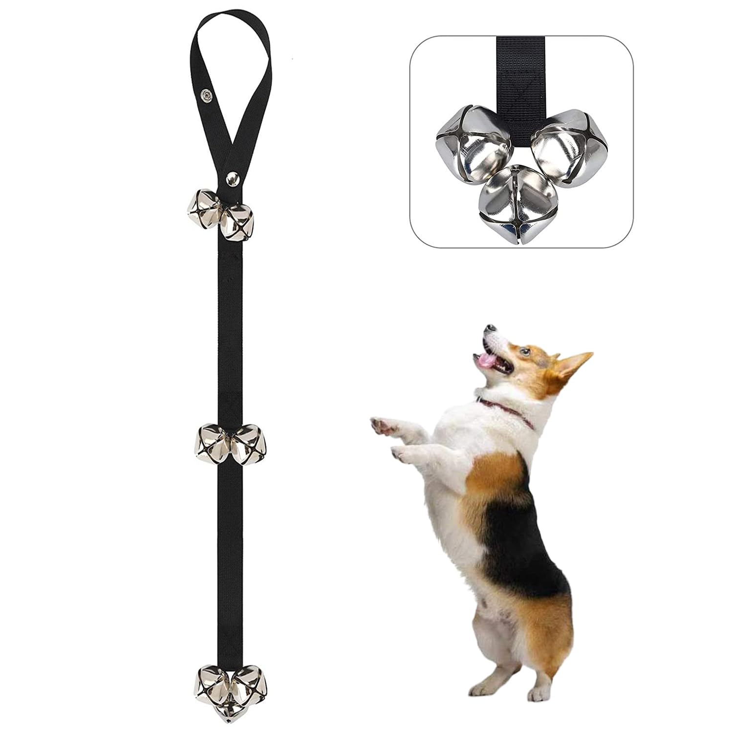 Alinana Dog Training Bell for Potty Training – 7 Extra-Loud Adjustable Puppy Door Bell, Toilet Training Bells for Dogs (Small, Medium, Large Breeds)