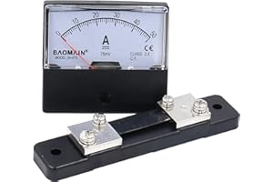 Baomain DH-670 DC 0-50A Analog Panel Meter Ampere Current Ammeter with 75mV Shunt