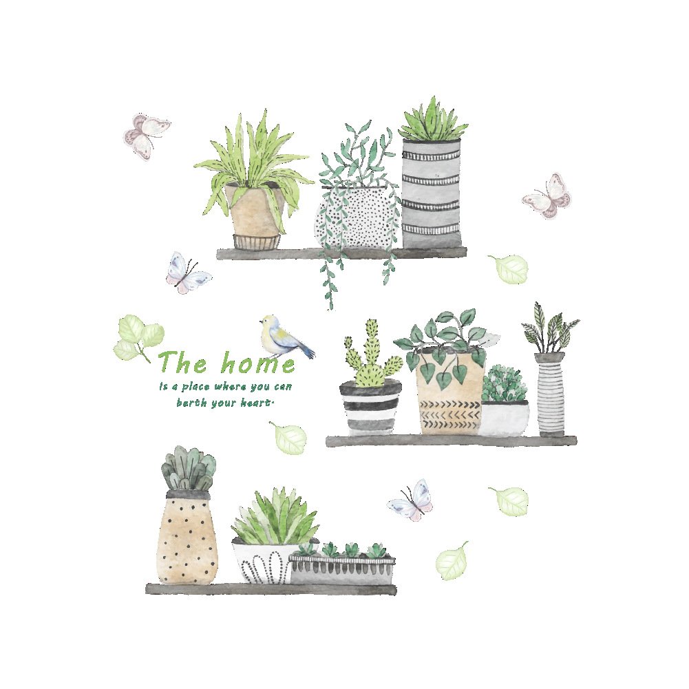 Best wall decals for living room plants