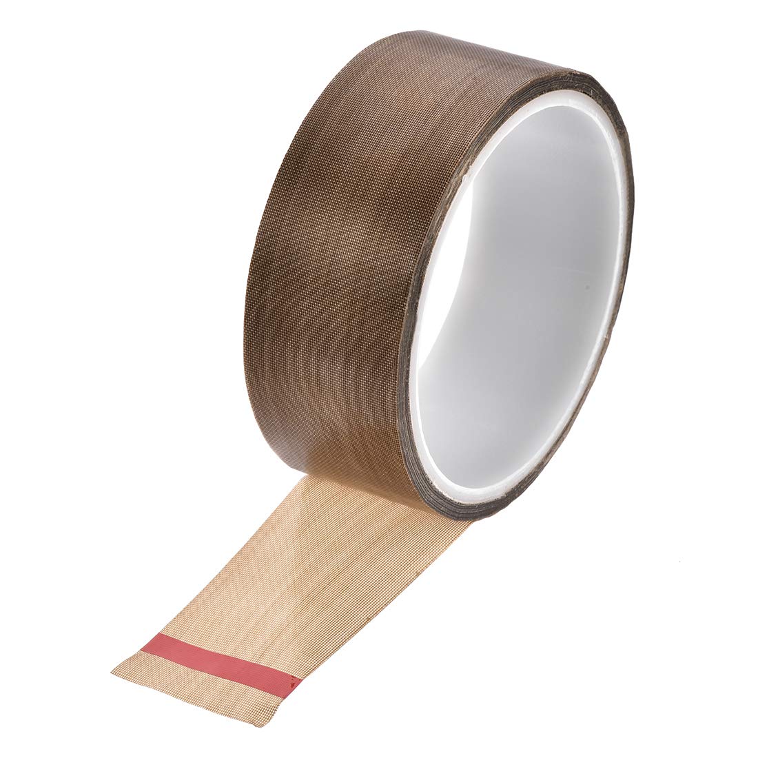 uxcell 35mm PTFE Coated Fabric Tape Brown High Temperature Tape for Vacuum,Hand and Impulse Sealers Adhesive Tape 10m/32.8ft