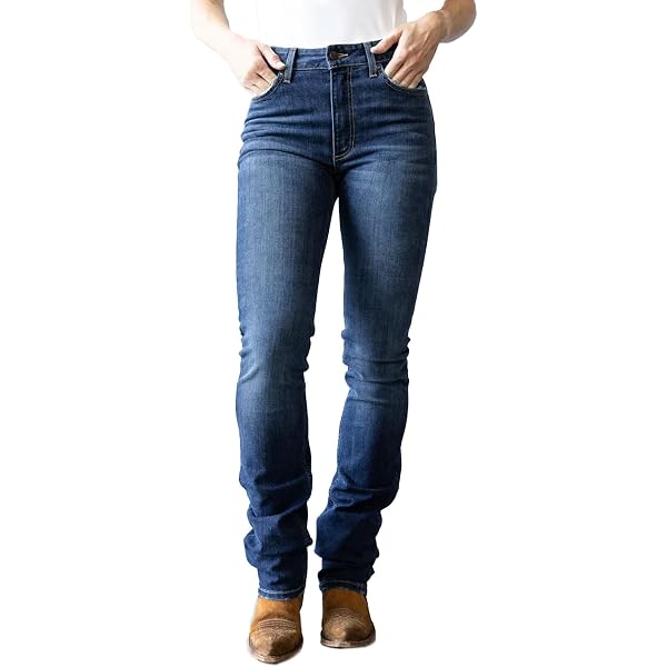 Democracy Women's 27 In. Ab-Tech Pull-On Jeans In Blue, 8
