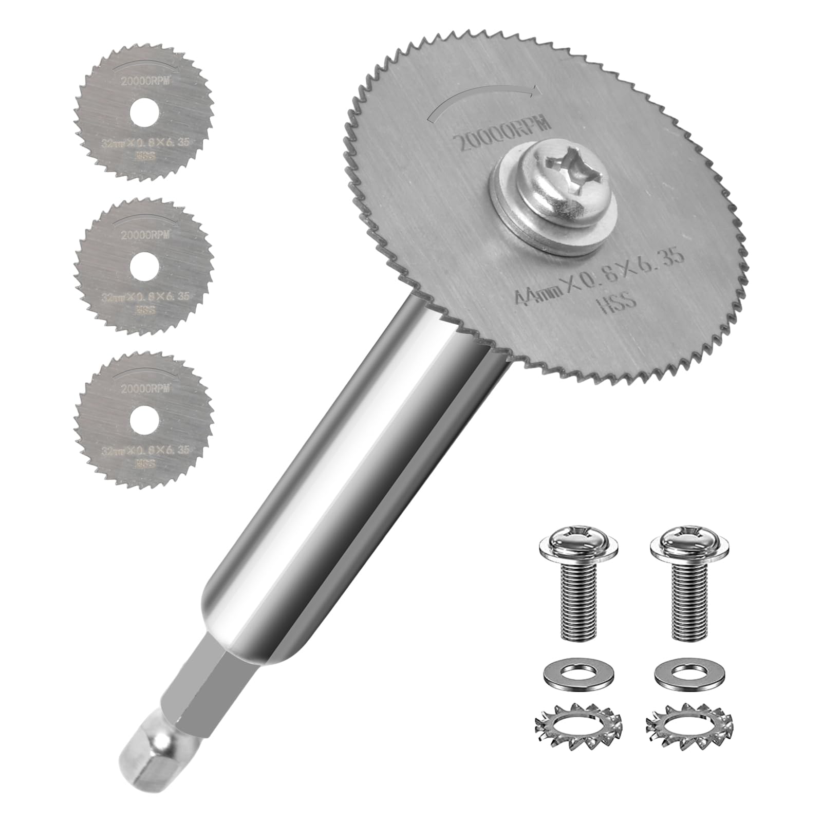 Internal Pipe Cutter, 9.9cm Hex Handle PVC Pipe Internal Metal Pipe Cutter, Internal Plastic Pipe Cutter Set - 32mm Saw Blade*3, 44mm Saw Blade*1
