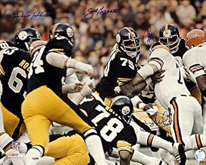 Pittsburgh Steelers Steel Curtain Autographed 16x20 Photo With 4