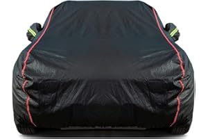 QUYDDC Breathable New Material, Waterproof Car Cover, Locks and Zipper Doors, Sunscreen Waterproof UV Prevention Snowproof Wind and Windproof,Suitable for Indoor Outdoor,for Sedan (188" to 198") B3