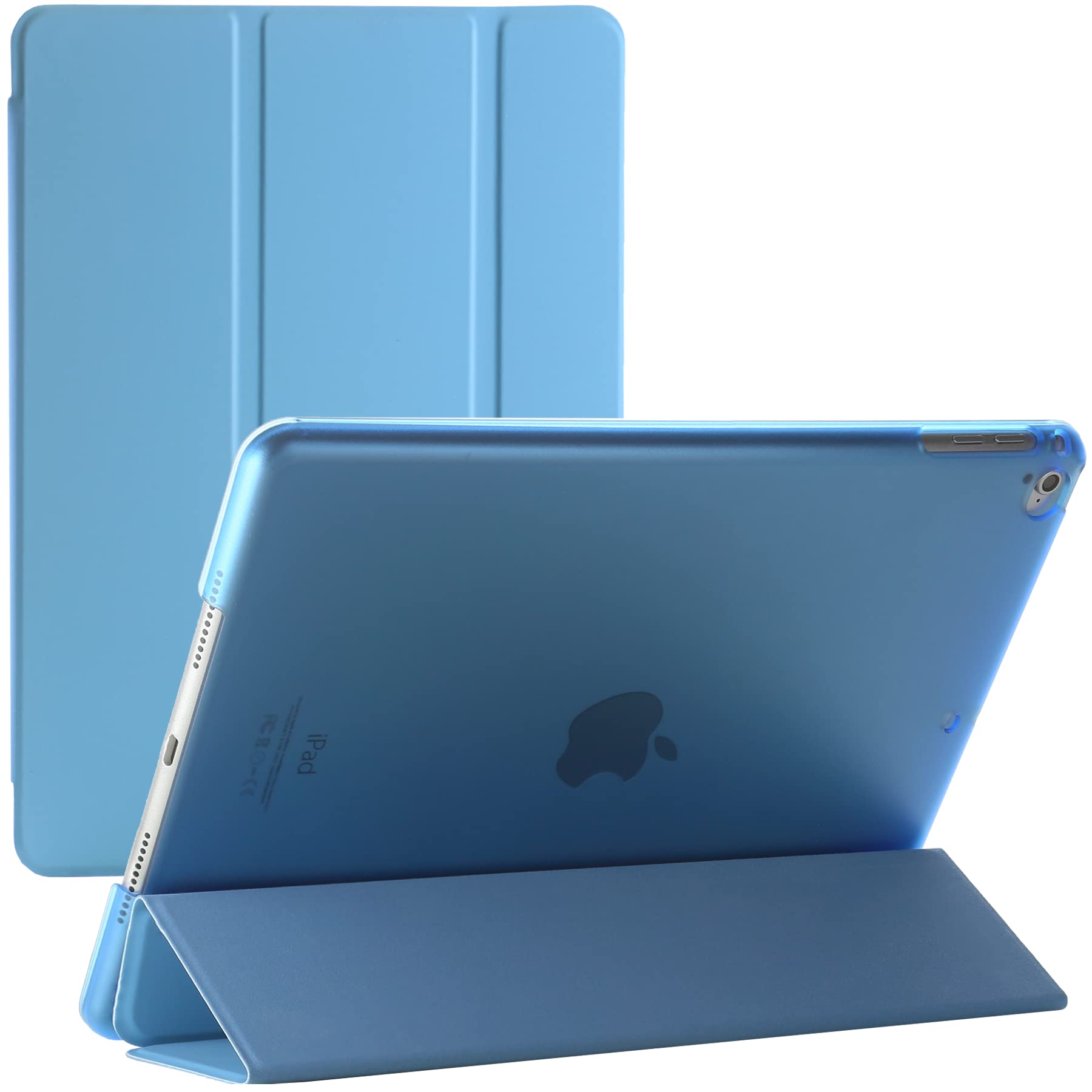 For Apple iPad Mini 4th/5th Gen A1538 A1550 A2126 A2124 Smart Case with Automatic Magnetic Wake/Sleep (Light Blue)