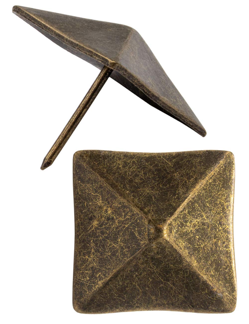 FUXXER 10 x Decorative Head Nails, Furniture Nails, Upholstery Nails, Antique Bronze Look, 30 x 30 mm