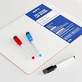 Nicpro Dry Erase Mini Whiteboard A4 Double Sided with 3 Pens view 6
