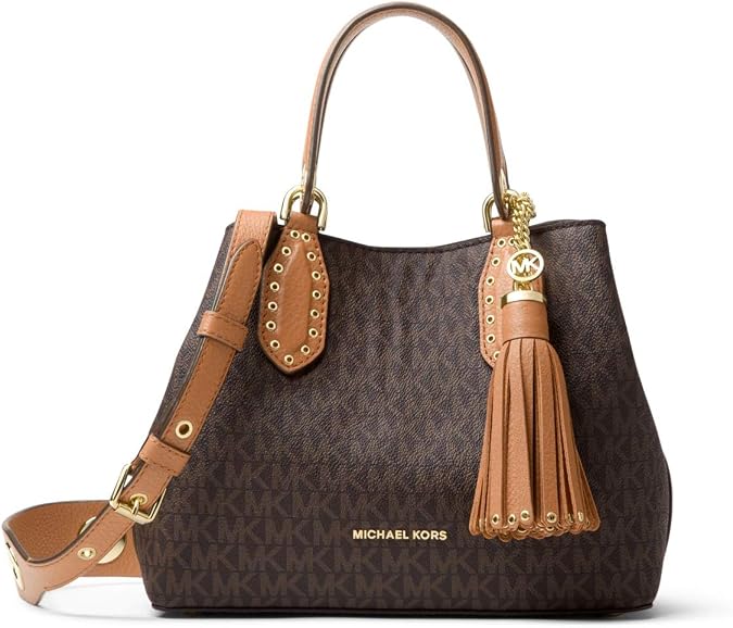 michael kors brooklyn small leather satchel