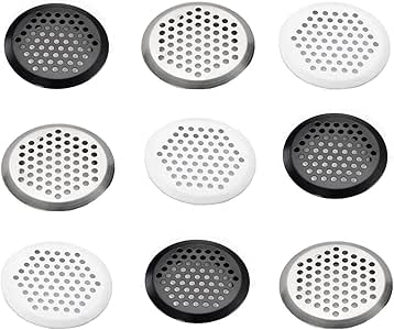 Zliger 18 Piezas Rejilla de Ventilación Acero Inoxidable Redondas de