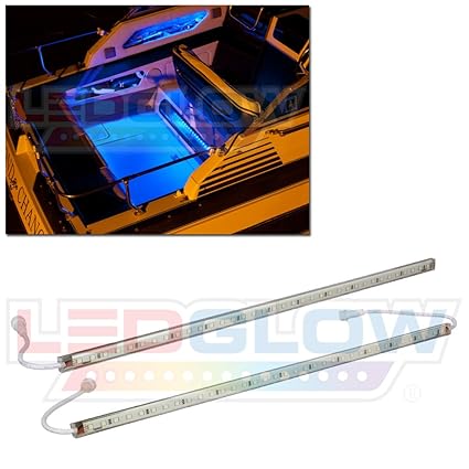 Amazon Com Ledglow 2pc Blue Led Boat Marine Deck Under Gunnel