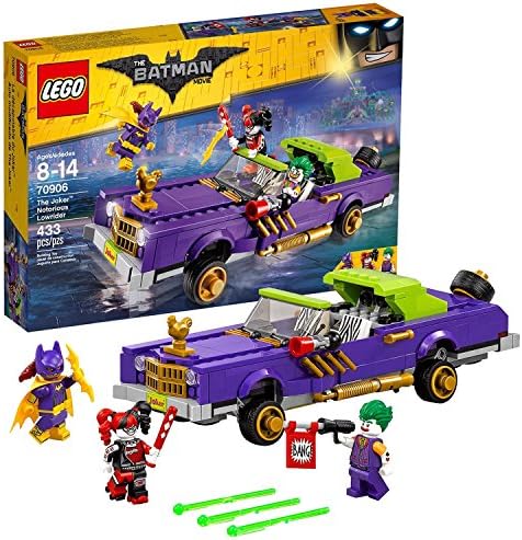 Lego Year 2017 The Batman Movie Series Set #70906 : THE JOKER NOTORIOUS LOWRIDER with Spring-Loaded Shooter Plus Batgirl, Harley Quinn and The Joker Minifigures (Total Pieces: 433)