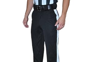 SMITTY OFFICIAL'S APPAREL Smitty | FBS-172 | Full-Cut Cold Weather Football Official Pants with 1 1/4" White Stripe Water Repellent | Referee's Choice