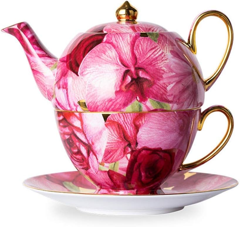 XINGYU Tee-Set, bemalt, rosa, rot, stapelbar, für Tee und Kaffee, 1