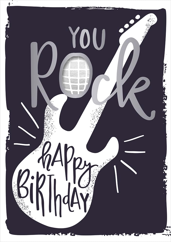 GRAFIK WERKSTATT The Original Birthday Card Music Card with Sound "We Will Rock You"