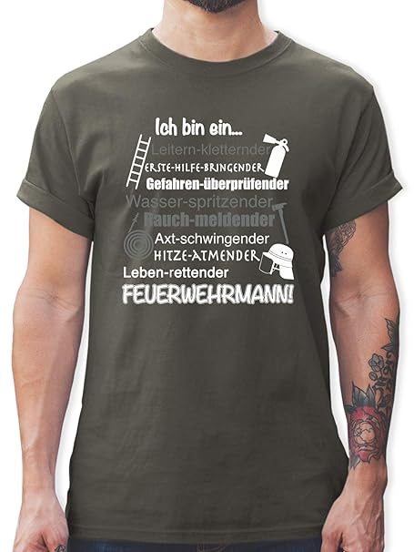Feuerwehr - Ich Bin EIN Feuerwehrmann! - Herren T-Shirt Rundhals