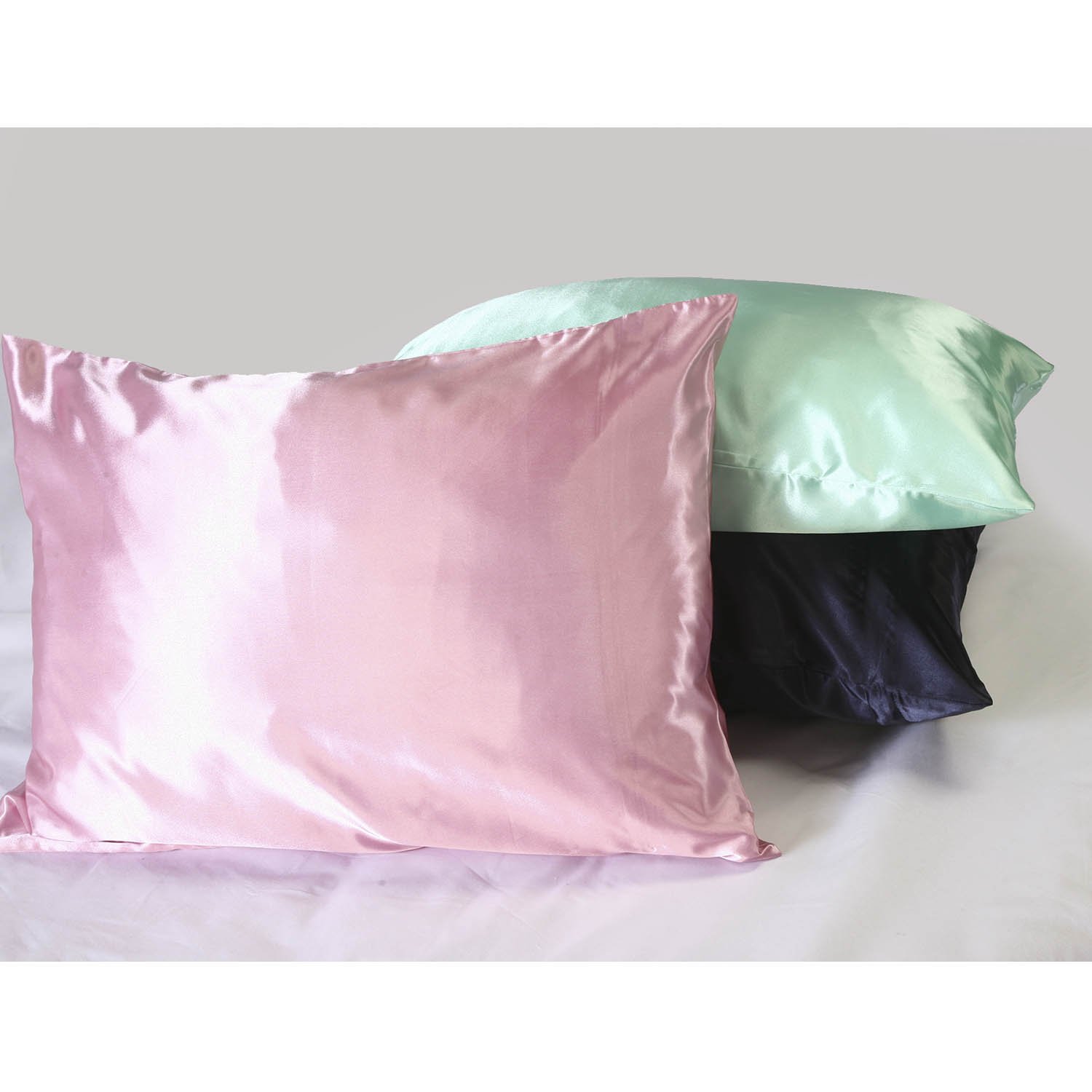 Sweet Dreams 2Pack Luxury Satin Pillowcase with Zipper, King Size