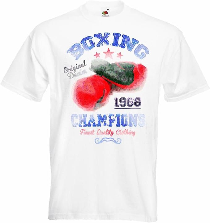 T-Shirt Camiseta Remera Campeón de Boxeo Boxeo Club de Boxeo Guantes de