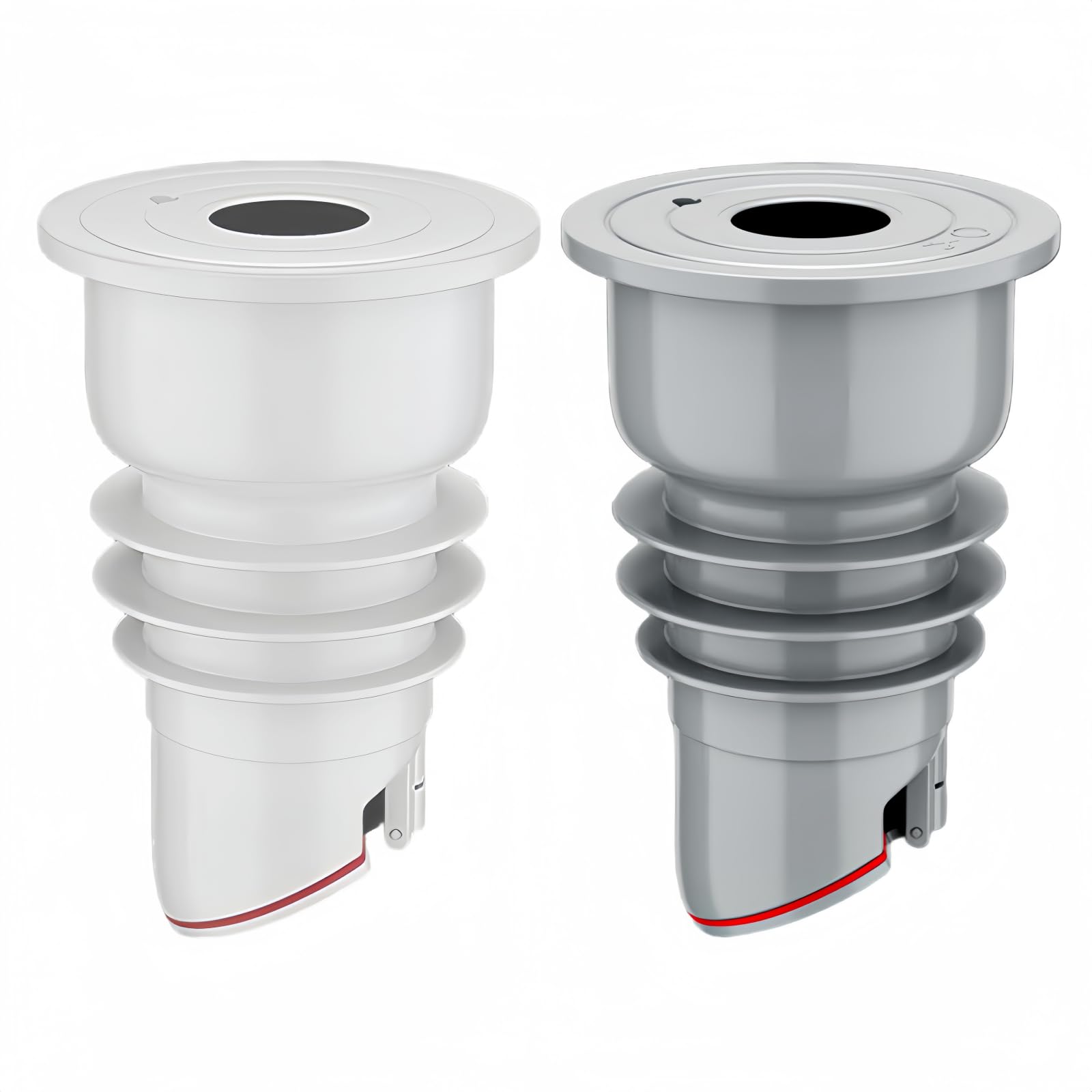 Washing Machine Waste Pipe Connector 35-40mm – Silicone Drain Hose Seal with Built-in Valve, Anti-Odor Anti-Leak Tool-Free for Kitchen/Bathroom/Laundry (2pcs)