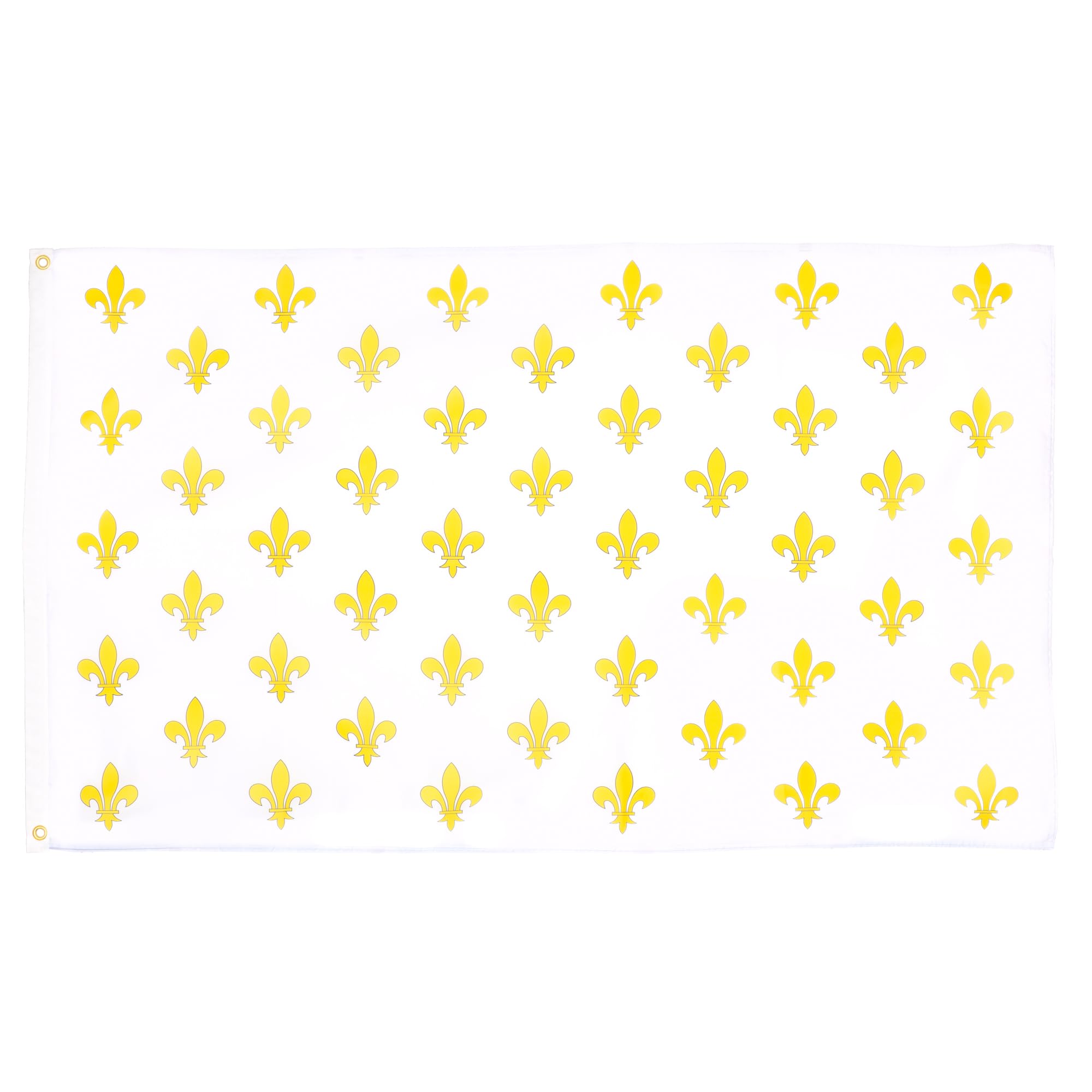 AZ FLAG - France White And Gold Fleur-De-Lis Flag - 2x3 Ft - 100D Polyester French Royal Banner with Two Metal Grommets - Fade Resistant - Vivid Colors - 2' x 3' Feet - 90x60 Cm
