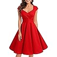 Bbonlinedress Women Short 1950s Retro Vintage Cocktail Party Swing Dresses