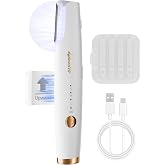 Rechargeable Sonic Dermaplane Razor for Women Face, Peach Fuzz Remover | Sonic dermaplaning tool for women; 3-speed LED exfoliator, facial hair remover, nickel-free scratch-proof blades, 5 refills