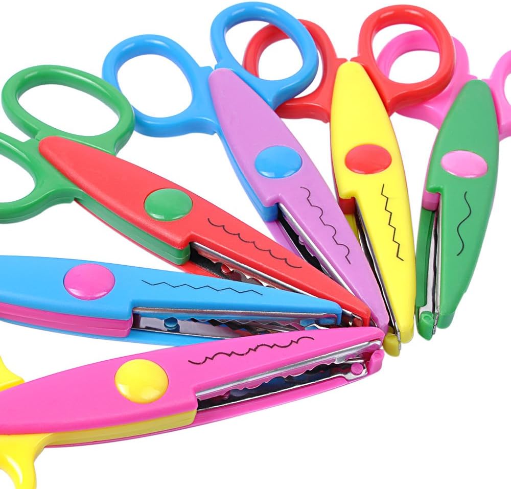UCEC 6 Colorful Decorative Paper Edge Scissor Set, Great for Teachers, Crafts, Scrapbooking, Kids Design : Office Products