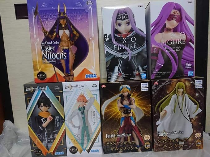 Amazon Co Jp Fate フィギュア７点set ライダー アナ キングゥ ギルガメッシュ ニトクリス ロマニ アーキマン 藤丸立香 未開封 Hobby