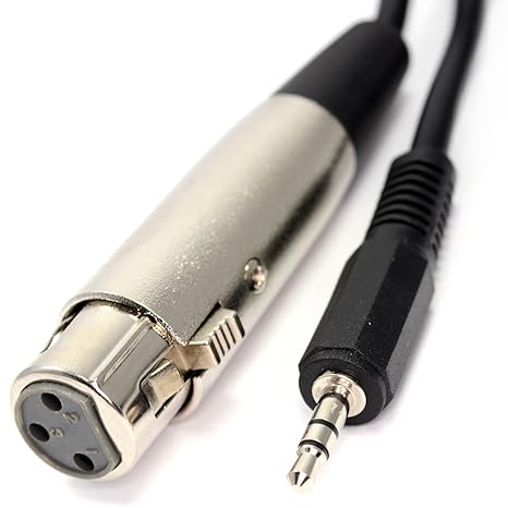 Kenable 3 5mm Stereo Jack Pc Laptop To Xlr Female Mixer Speaker Cable 2m