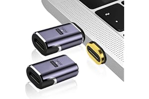 140W Magnetic USB C Adapter (2 Pack), AreMe USB-C Male to USB-C Female 40Gbps Connector for MacBook Pro/Air, Tablet, Laptop, 